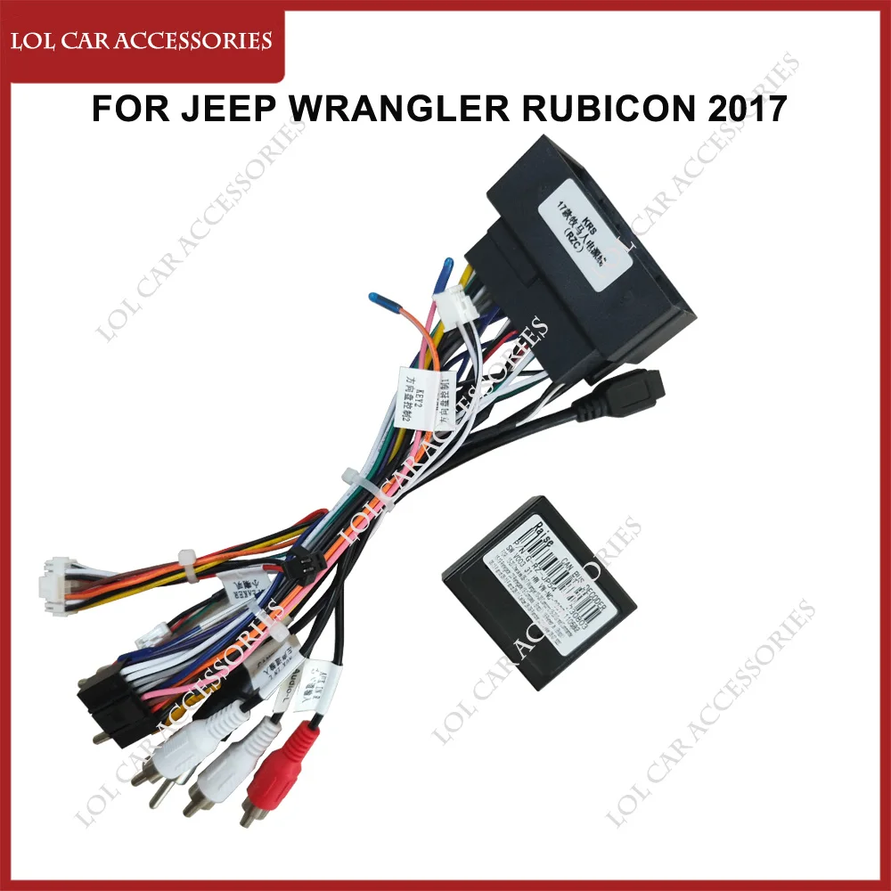 

For Jeep Wrangler Rubicon 2018+ Cherokee 2015-2019 Car Audio Radio Android Stereo Player Frame Power Cable Canbus Wiring Harness