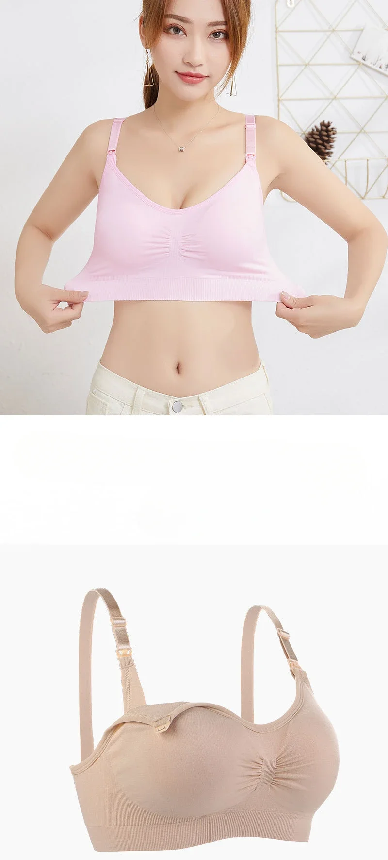 Front Open Lactation Bra with Soft and Breathable Fabric for Nursing Mum 6
