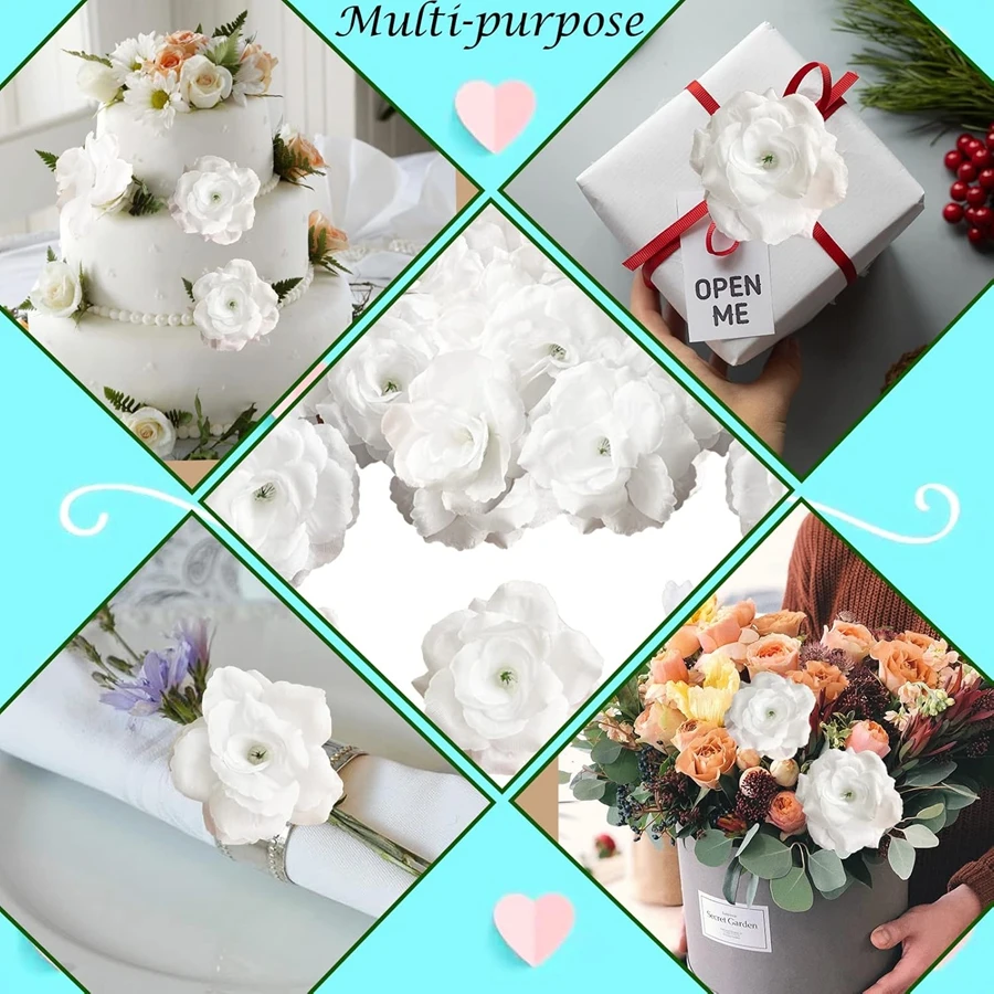 10/20 Stück künstliche Blumen Rose Hochzeit Halle Braut Dekor Outdoor Garten Hof Blumenköpfe Festival Home Wand künstlerische Ornament – Detail 8