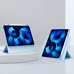 Premium Magnetic Detachable Rotating Pencil Case for 2025 iPad11 A16 (Blue)