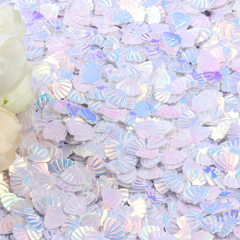 Shell confetti 15g/Pack Iridescent Shining Shell Confetti Glitter DIY Supplies Baby Shower Girls Mermaid Birthday Party Decorations DIY Favors