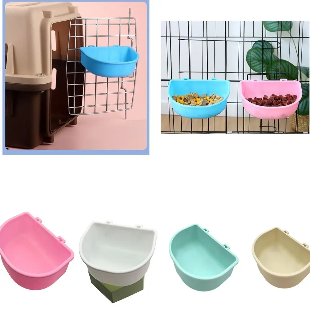Durable Dog Hanging Bowl Portable Plastic Cheap Pet Feeding Bowl Cat Dog Food Plastic Cage