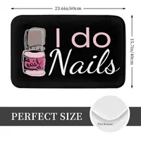 I Do Nails Fingernail Manicure Studio Non-slip Doormat Floor Mat Sand Scraping Carpet Rug for Kitchen Entrance Home Footpad Mats 2