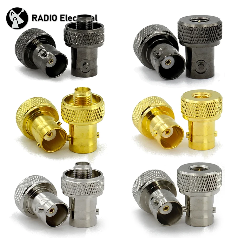 

Q9 BNC to SMA RF Copper Connector Female Male Jack Converter SMA to BNC Disc Walkie-talkie Hand Station Coaxial Adapter Brass