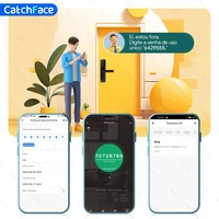 Fechadura inteligente prateada tuya, de alta qualidade, voz portuguesa, segura, fechadura eletrônica digital, aplicativo wi-fi, senha de impressão digital, desbloqueio rfid - Imagem 2