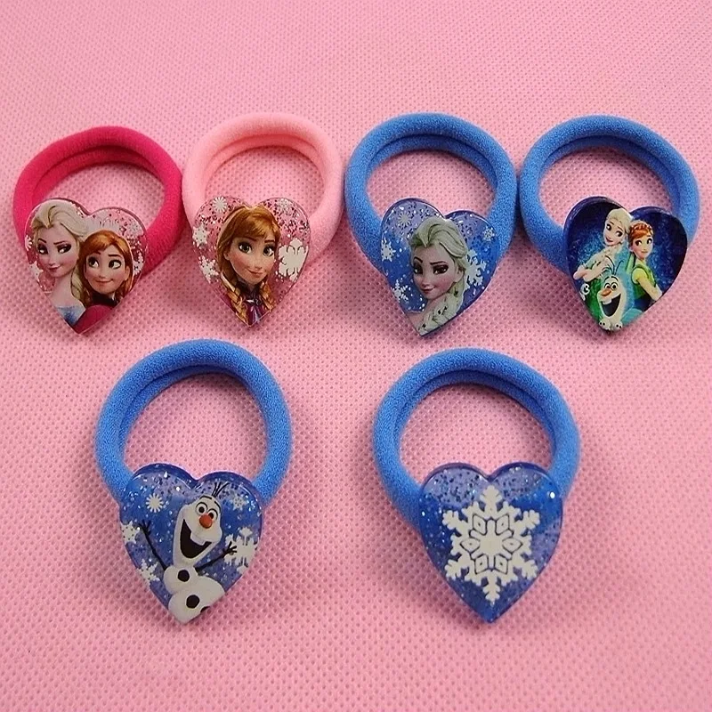 Disney 2pcs/lot Frozen doll accessories children's hair band rubber band headdress accessories Elsa Anna doll jewelry