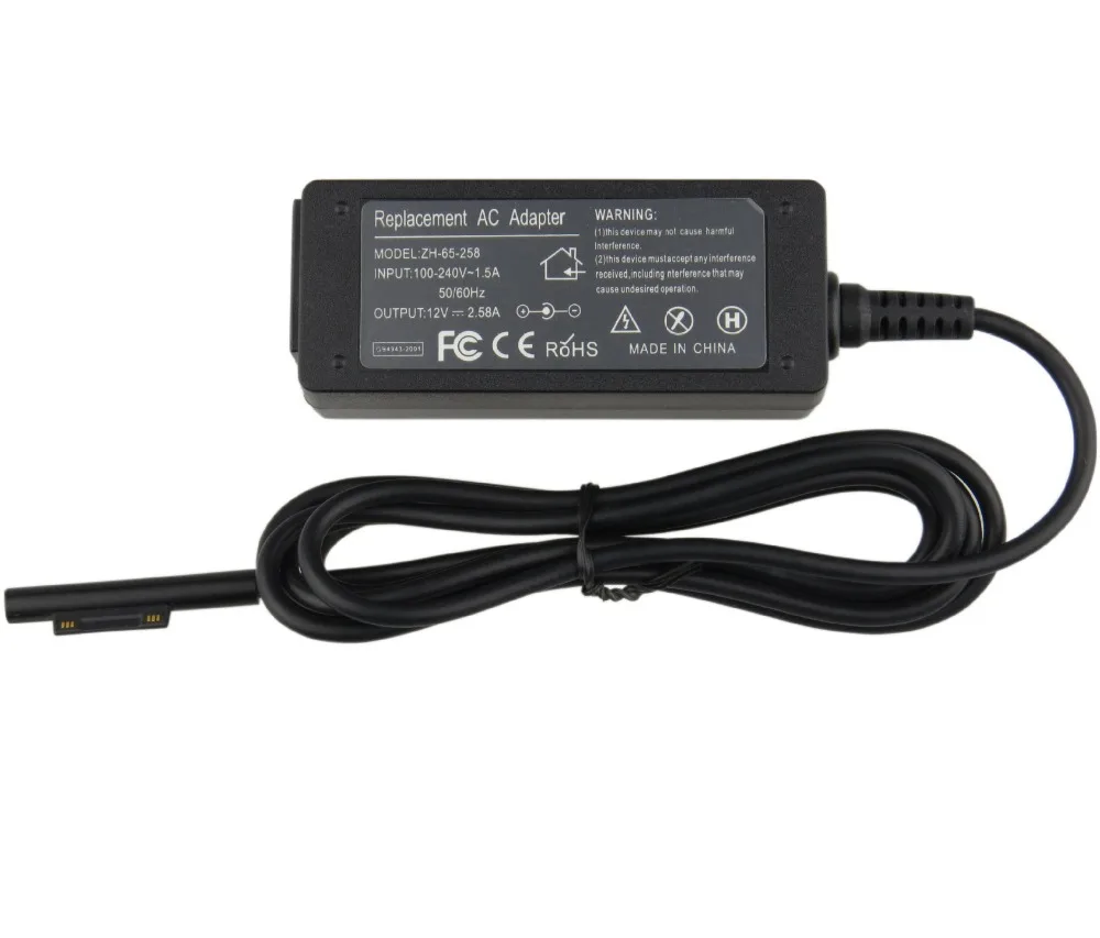 12V 2.58A AC Power Supply Adapter Cable Charger for Microsoft Surface Pro 3 4 Pro3 Pro4 1625 Magnetic Charging Connector