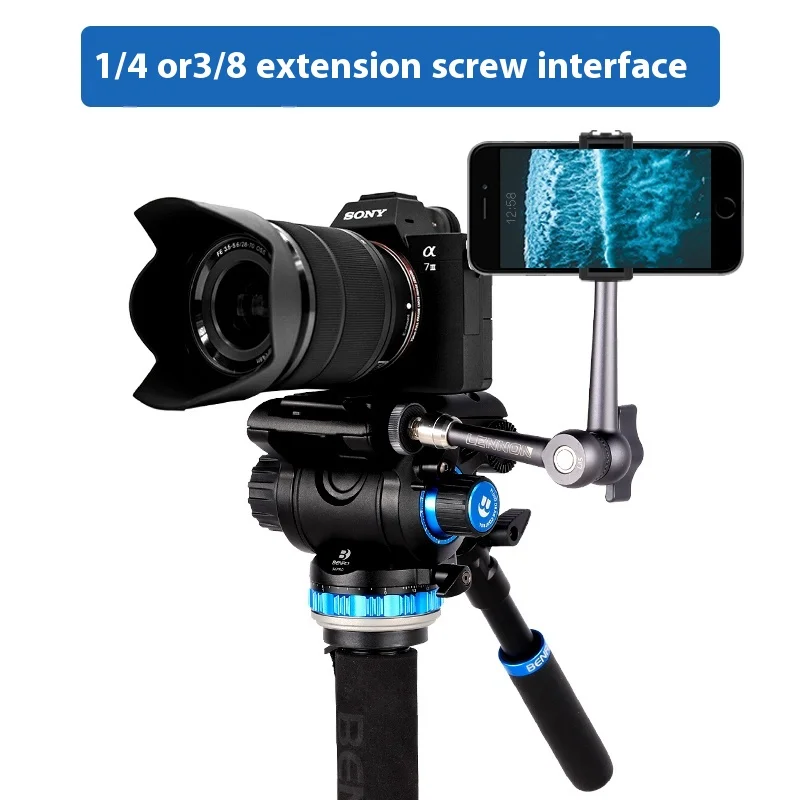 Benro S2 S4 S6 S7 S8 Pro Video Heads Aluminum Hydraulic Head For Video Tripod QR4 Quick Release Professional PTZ