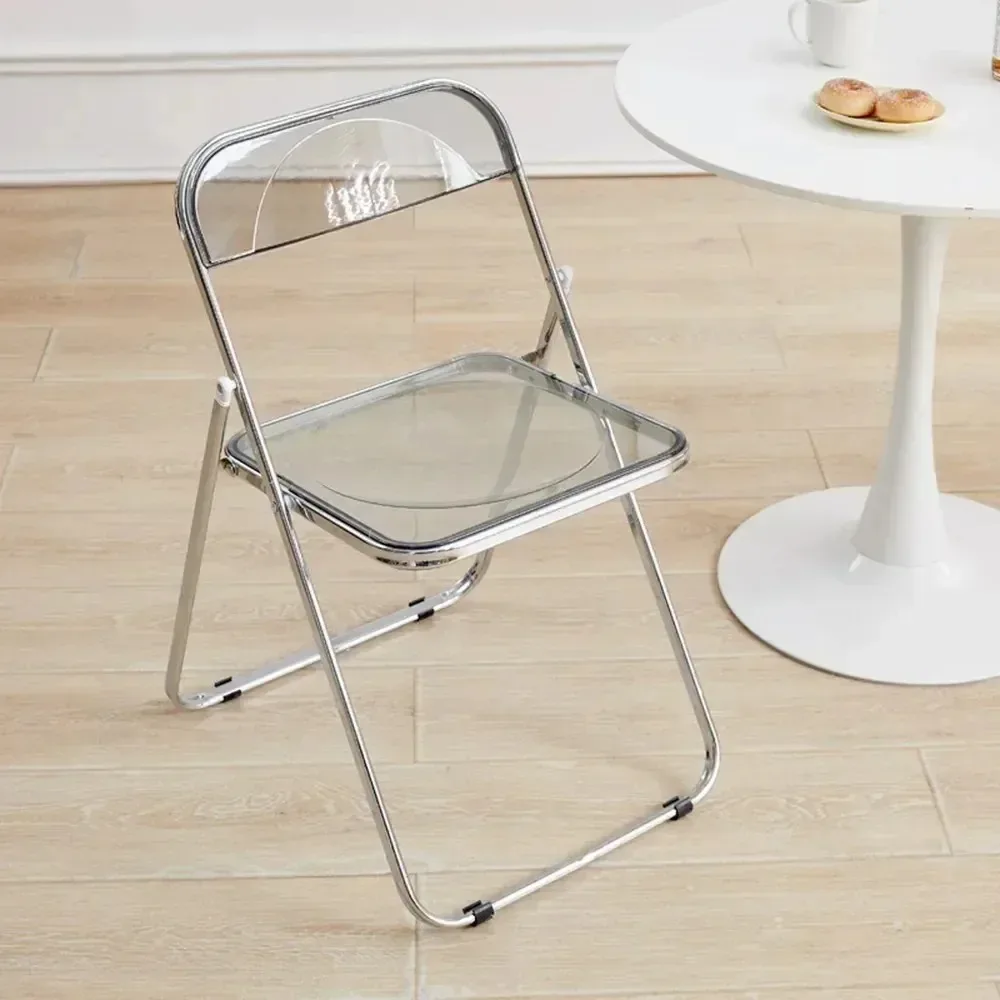 Transparent Folding Table Chair Home Furnitures Bedroom Balcony
