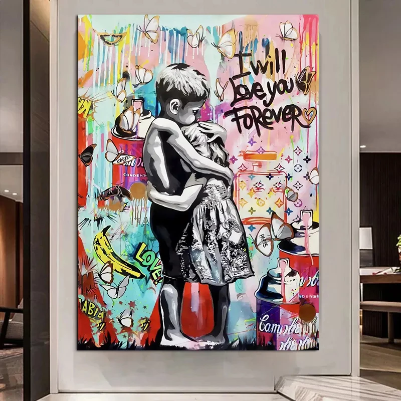 03 Posters Banksy Decoração Arte Urbana - Plastificado | Parcelamento