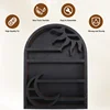 Stylish Wood Storage Shelf Wall Mounted Crescent Sun & Moon Crystal Design Practical Organizer for Home Decor 6