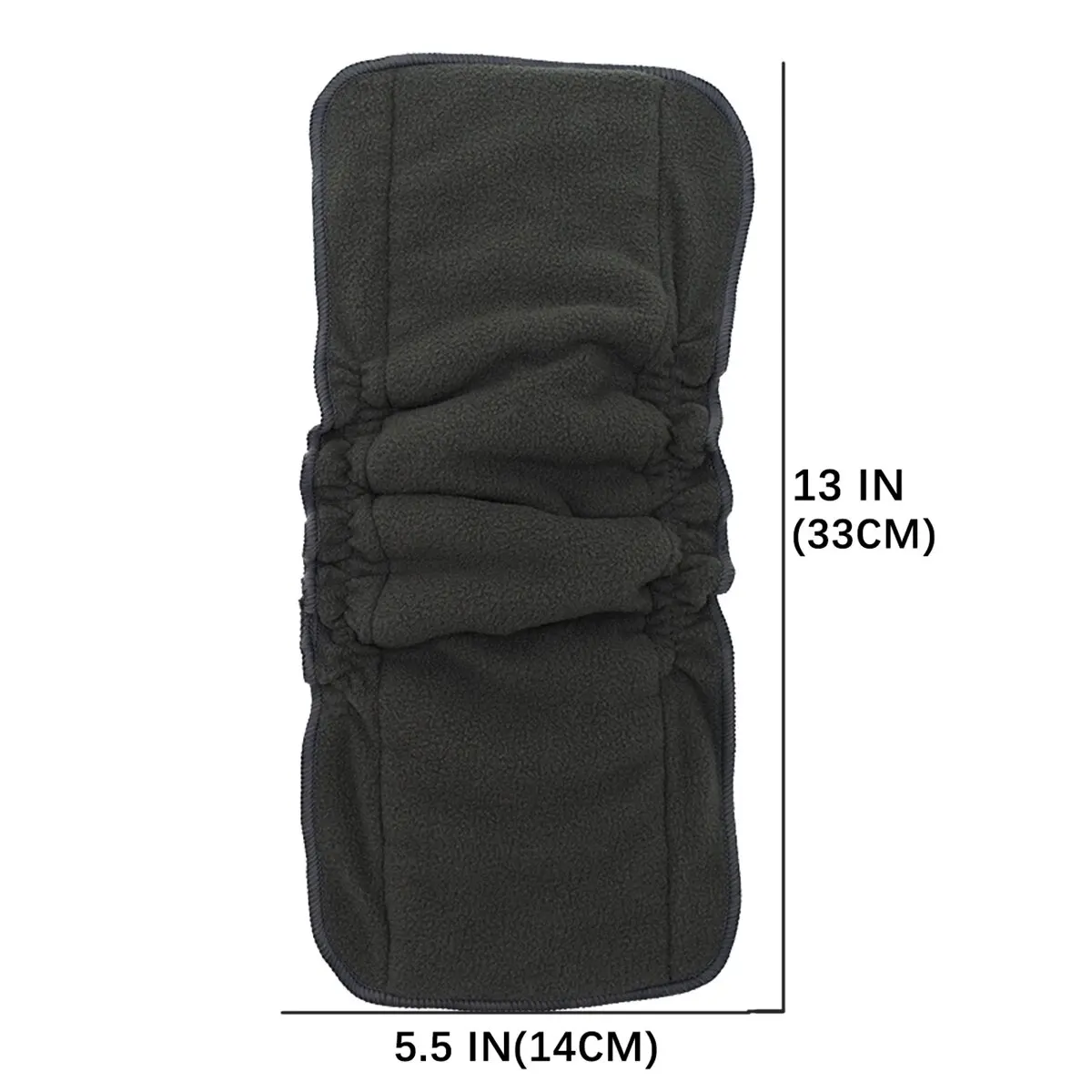 Cloth diaper liners charcoal bamboo double gussets inserts 35*13.5cm 5Layers microfiber fabric use with baby nappy