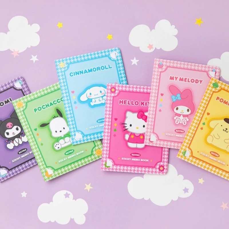 

Anime Sanrioed Hello Kitty Sticky Notes Suit Anime My Melody Kuromi Cinnamoroll Posted-It Notes DIY Hand Account Material Gifts