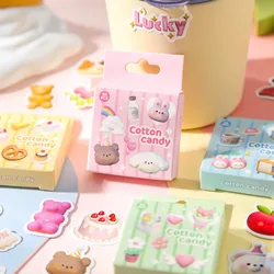 Marshmallow Series Cartoon Pattern Sealing Stickers - 50-Piece Decorative Set (Random 3 box)