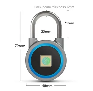 

OKLOK Waterproof Keyless Portable Bluetooth Smart Fingerprint Lock Anti-Theft iOS Android APP Control Door Cabinet Padlock