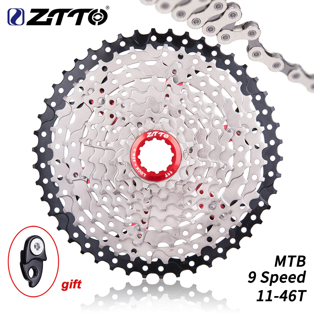 ZTTO Cassette para bicicleta de montaña, Piñón de 9 velocidades, 11 46T, 9 S, 9V, K7, cadena amplia, Ratio para M590|Piñón de bicicleta| AliExpress