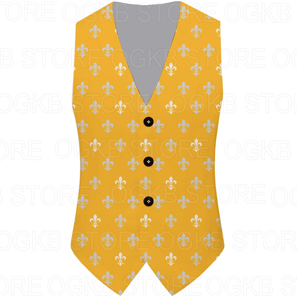 Men's Suit Vest Retro French Formal Vintage Gothic Steampunk Stylish Olive Green Color Classic Pattern Wedding&Party Coa