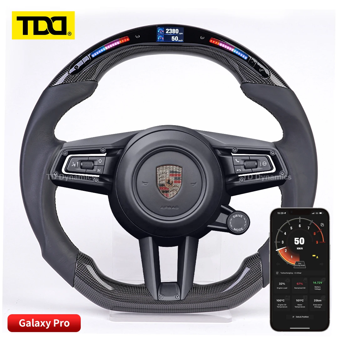 TDD углеродное волокно под заказ smart Galaxy pro светодиодный руль для Porsche 911 Новинка