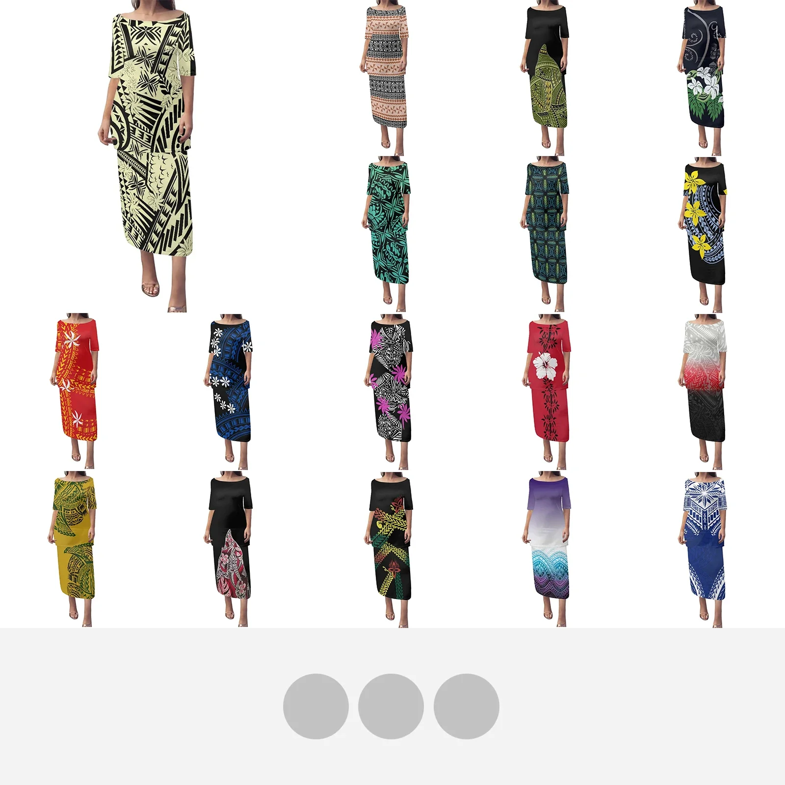 

Women's Polynesian Tribal Fijian Totem Tattoo Dress,Fiji Prints,Club Bodycon,Half Sleeve,Casual Wear,Two Piece Set Outfit,S-4XL