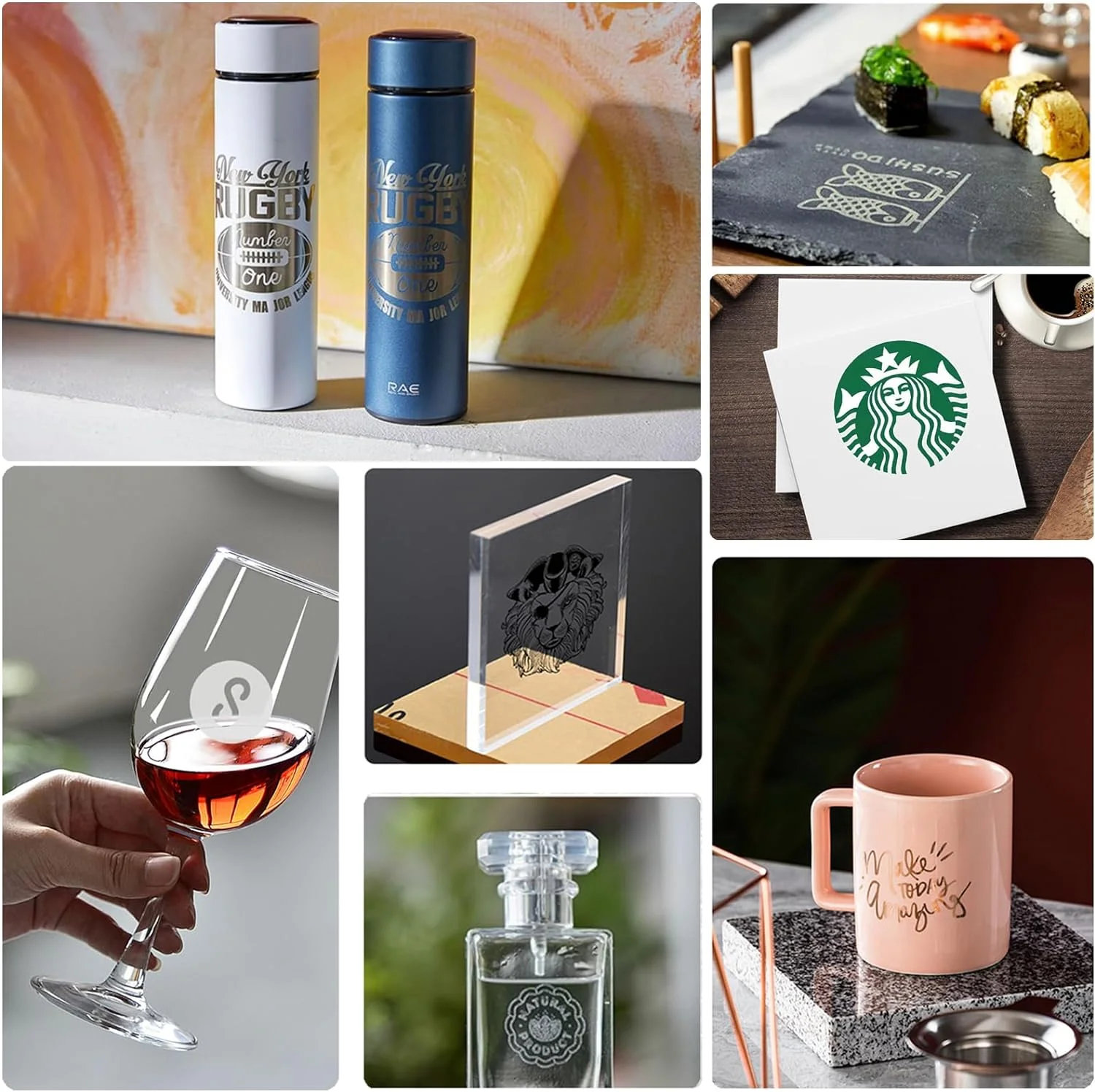 Multi Colored Laser Engraving Marking Paper for CO2 Fiber UV Laser Engraver Machine Tools for Ceramics Glass Crystal Stone Tiles laser engraving paper
