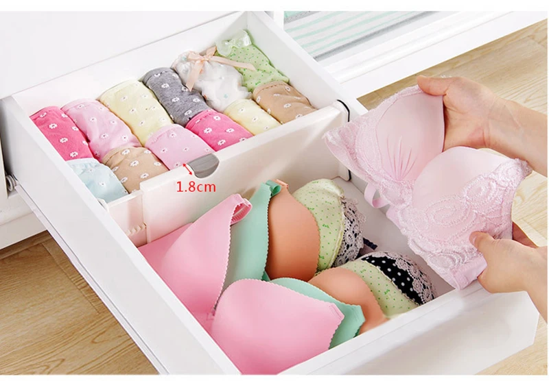 Description Picture 6 of itemAdjustable Storage Drawers Divider Retractable Plastic Drawer Partition Holder Household Storage Clapboard Kitchen Organizador