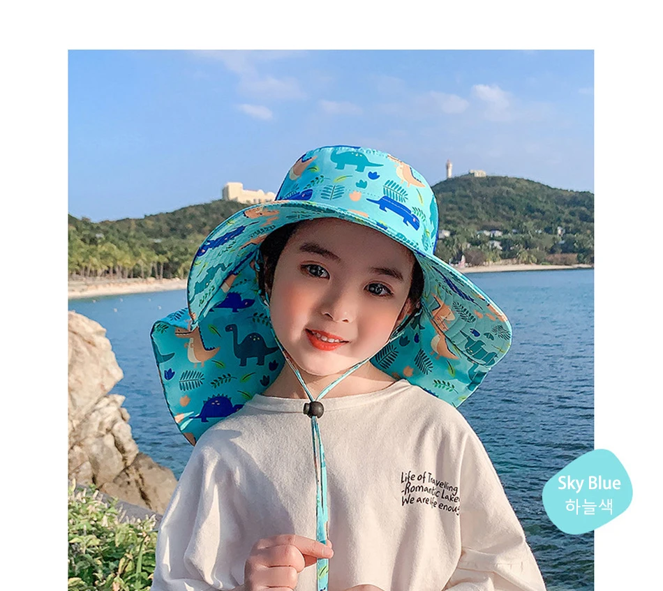 newborn socks for babies Summer Baby Bucket Hat 360° Wide Brim UV Protection Boys Girls Cap Children Panama Outdoor Beach Sun Hats Cartoon Fisherman Caps crochet baby accessories