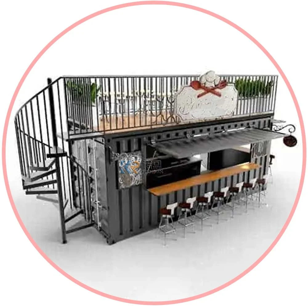 2023 Edificio Bar Container Appartamento Per Ufficio Vendite Con Area Reception Case Container Mobili Prefabbricate