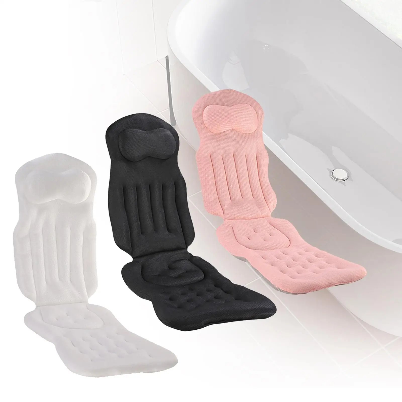 หมอนรองอาบน้ำแบบเต็มตัวสำหรับเป็นของขวัญ นุ่มสบายสำหรับผู้ใหญ่ ระบายอากาศได้ดี แห้งเร็ว อุปกรณ์เสริมสำหรับอ่างอาบน้ำ แผ่นรองนอนในอ่างอาบน้ำ 1