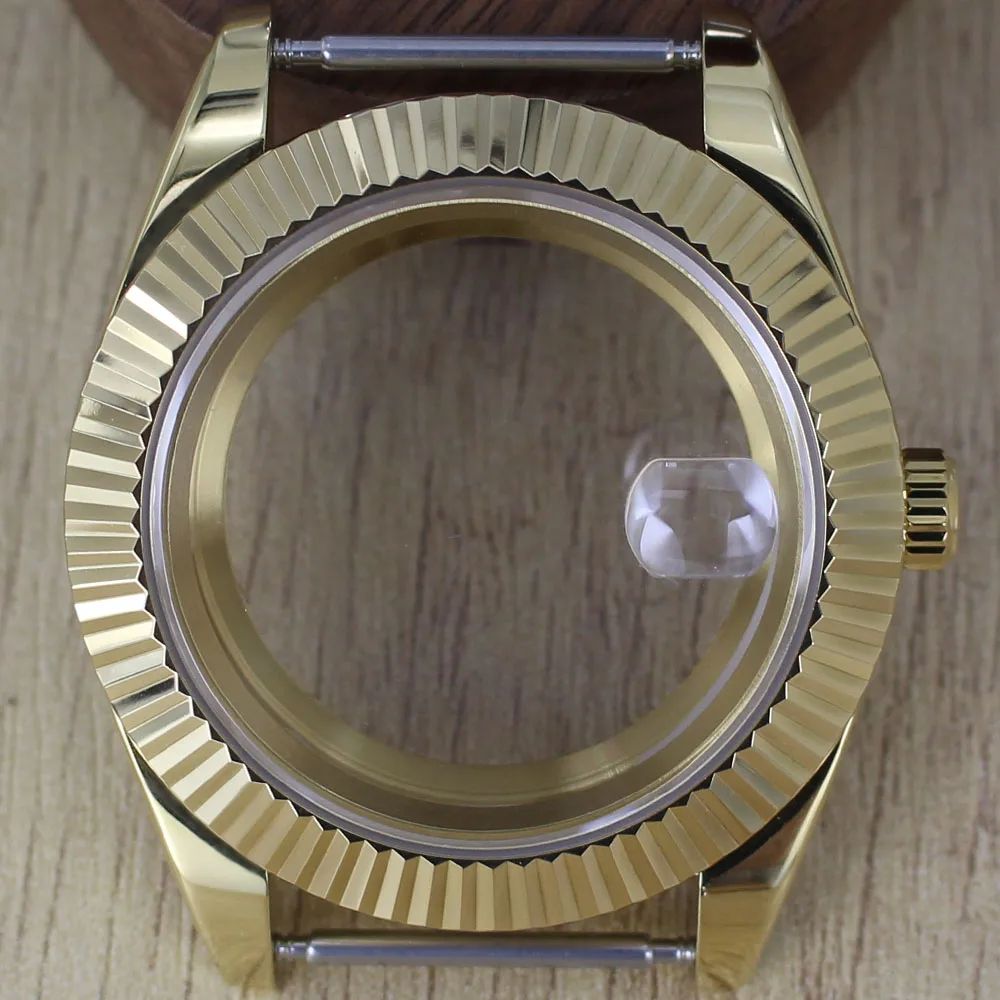 Fashion Round Edge Watch Case with Sapphire Glass - Waterproof, 36mm/39mm, 28.5mm Dial Compatibility