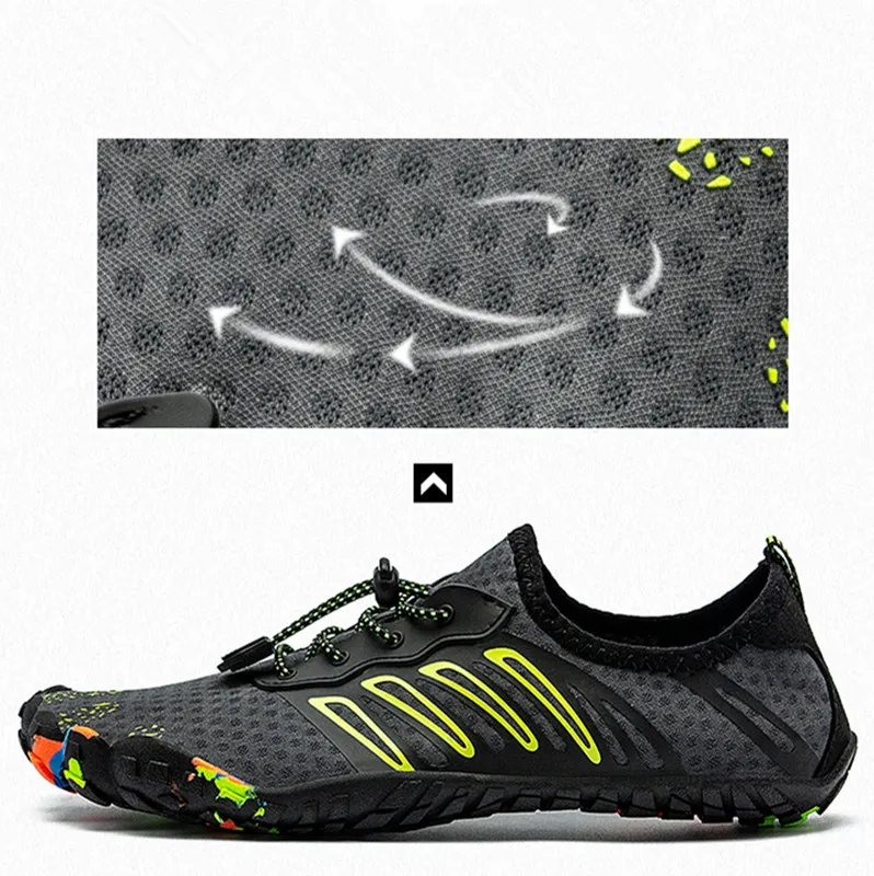 Breathable Beach Seaside Wading Shoes For Men Women Comfortable Non Slip Elastic Quick Dry Barefoot Aqua Shoe Surfing Water Shoe