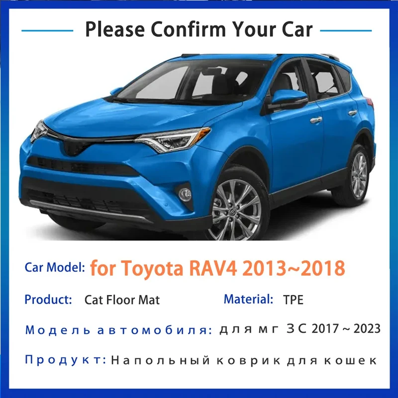 Tappetino per auto in TPE per Toyota RAV4 RAV 4 XA40 40 2013 ~ 2018 2017 2016 2014 accessori fodera per pannello del piede tappetino tappetini impermeabili - Image 2