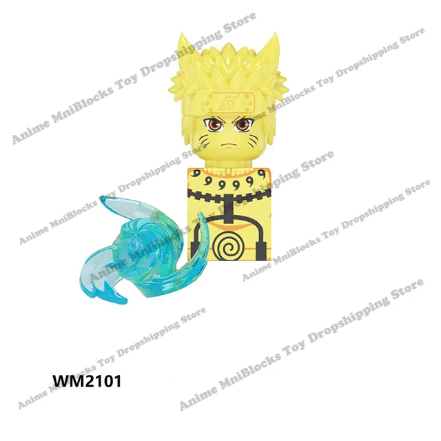WM6109 Naruto blocks anime Sasuke Kakashi Madara Zetsu Might Guy Rock Lee mini action toy figures Assemble bricks toys kid gifts Light Grey