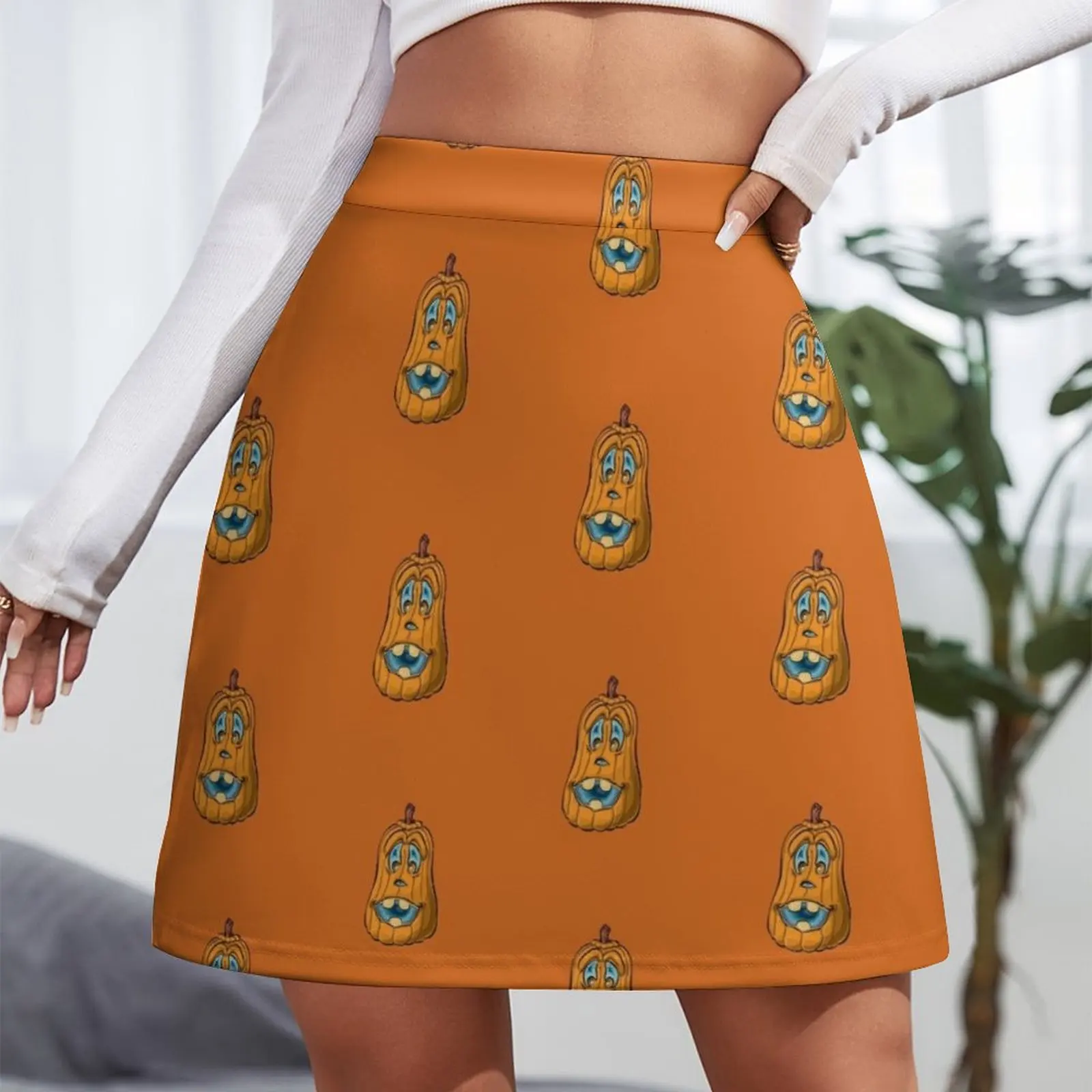 pumpkin Mini Skirt 90s vintage clothes elegant social women's skirts Skort for women women's skirt 2024 trend