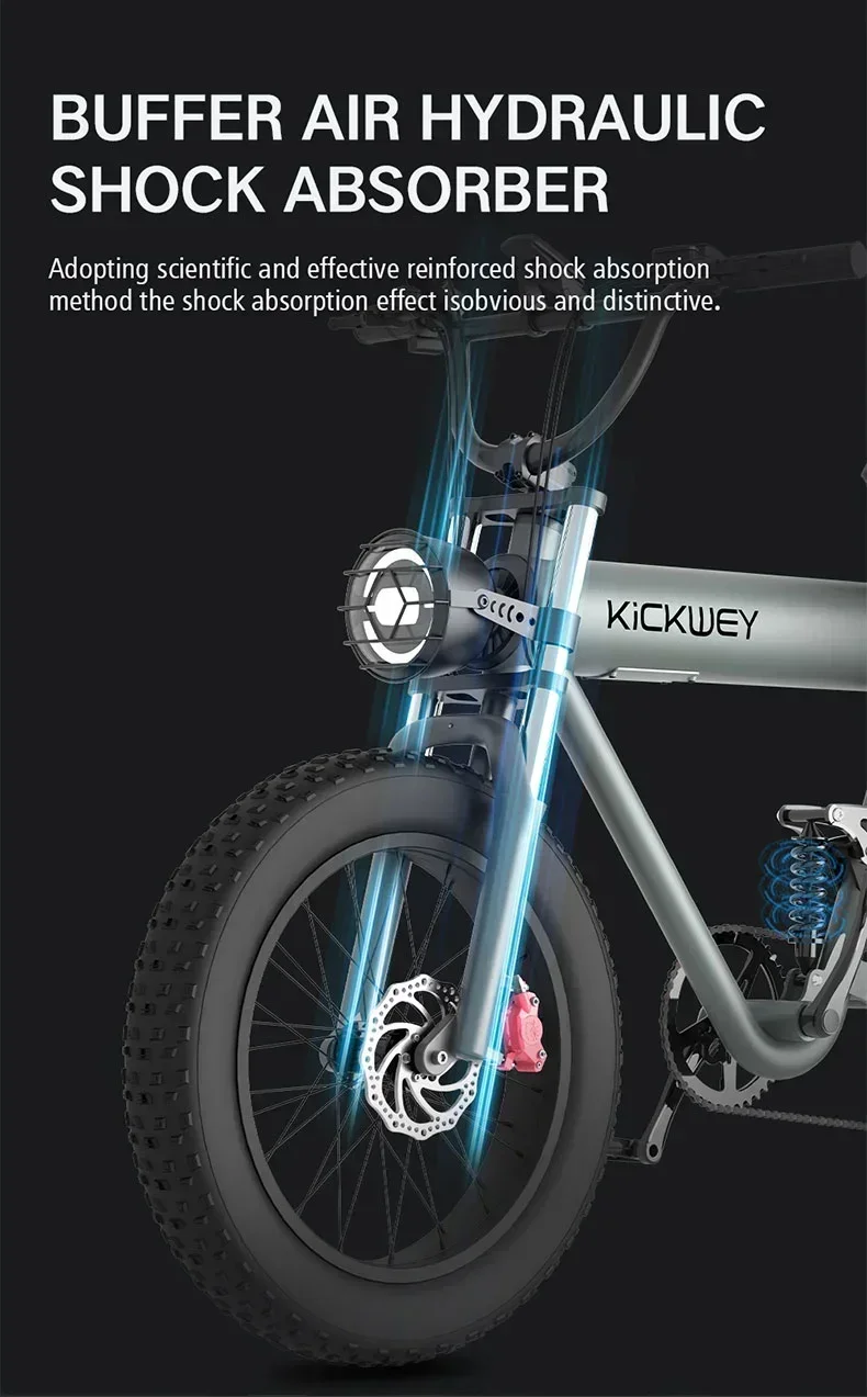 1000W 20AH Mountain Electric Bike Electric Style Bike Outdoor Entertainment Snow 20 Inch Fat Tire 48V Dirt