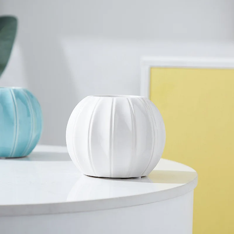 Golden Pumpkin Vase Ceramic Vase Decoration Table Decoration Pumpkin Flower Pot living room decoration  ceramic vase nordic vase 3