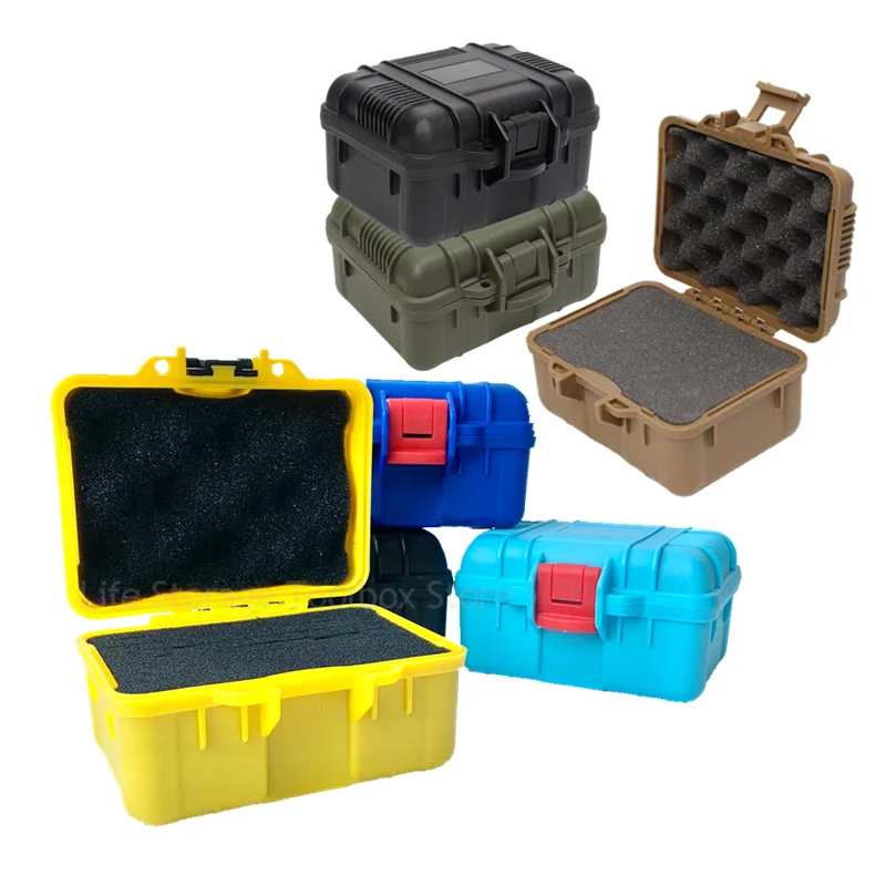 Small Waterproof Tool Box Hard Plastic Safety Case Storage Boxes Portable  Instrument Toolbox Organizer Hard Case Anti-fall Box