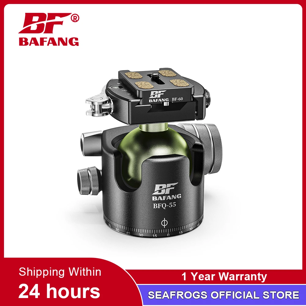 BAFANG Camera Tripod Ball Head 23/28/36/40/55mm Professional Aluminium 360 Rotating Panoramic Ball Head Max Loading 44lbs/20kg