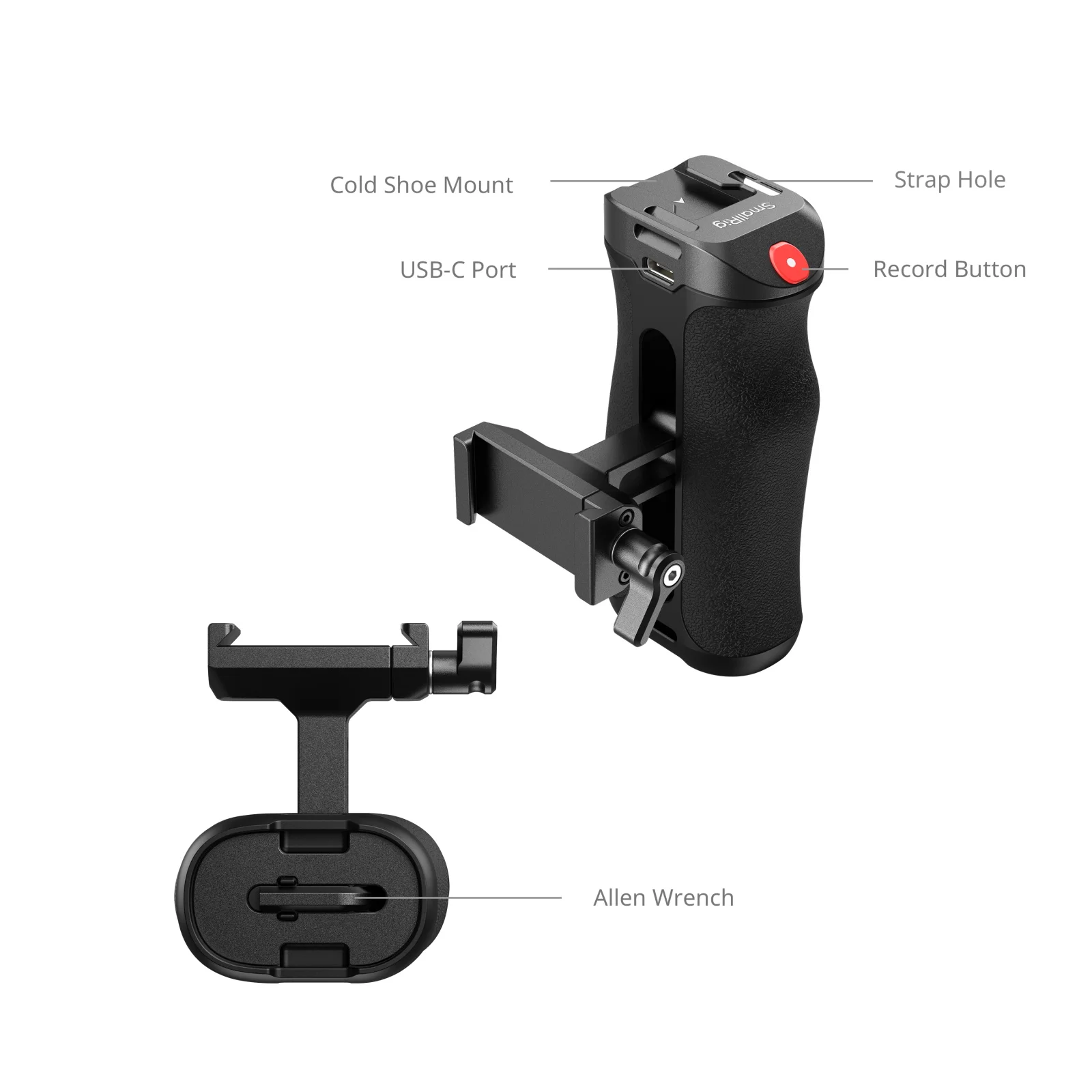 Arca-Type Side Handle with Rec Trigger for Sony A7R V / A7R IV / A6600 /A6400 fo