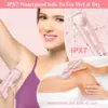 Women Electric Razors 2 in 1 Dual-Head Painless Bikini Trimmer Wet Dry Use for Ladies Pubic Hair Detachable Head Electric Shaver 3