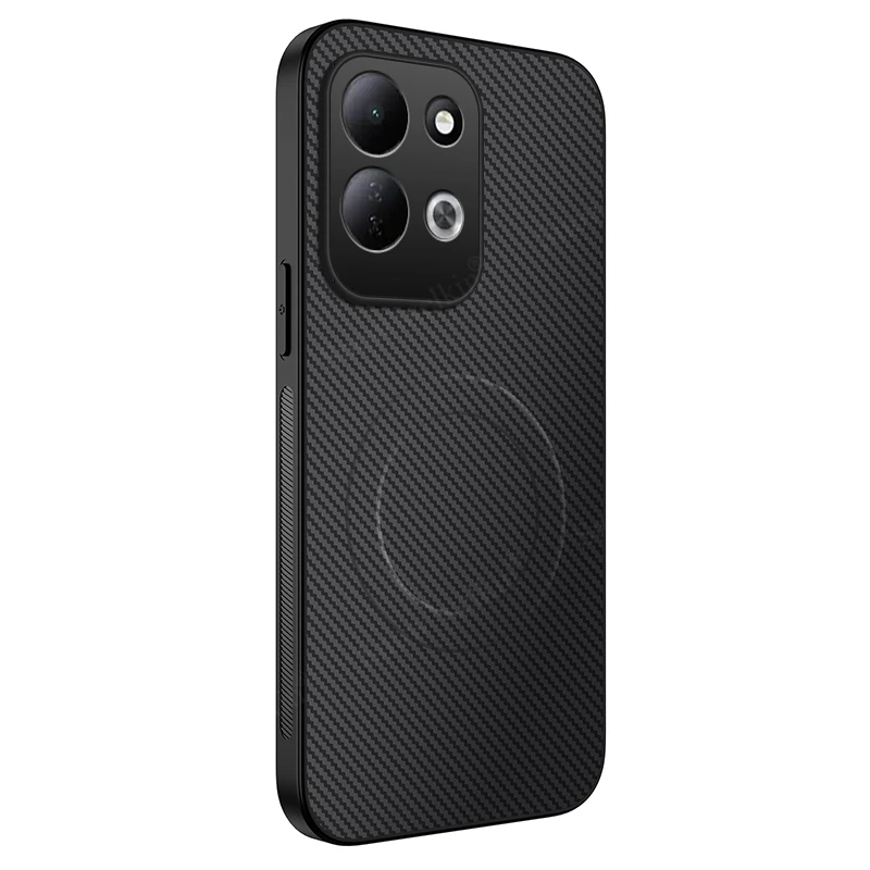 Carbon Fiber PU Leather Magnetic Soft TPU Protective Phone Case Cover