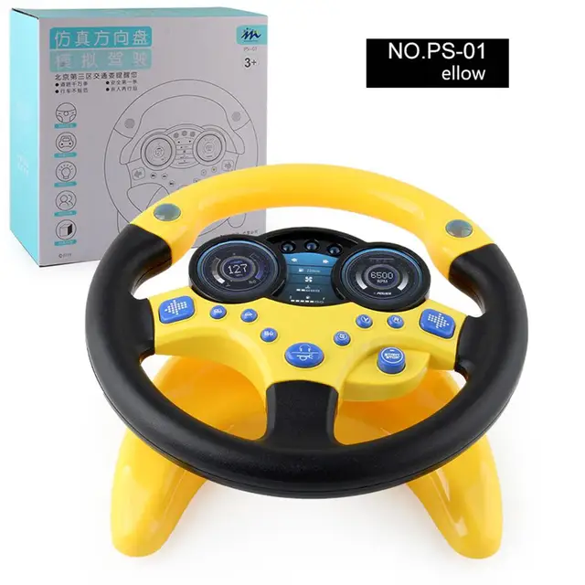Car Simulation Steering Wheel Toy With Light Sound Children Educational Toy English Version 2