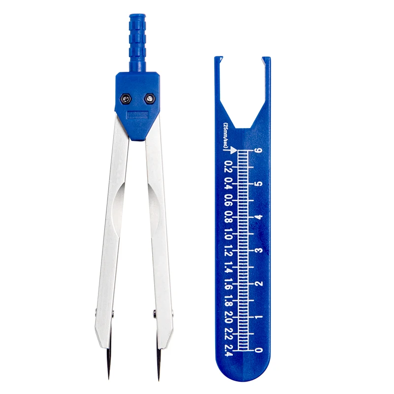 Ecg Caliper 2ps/set Medical ECG Divider Caliper with ECG goniometer combination set Heart rate measure ruler electrocardiogram caliper