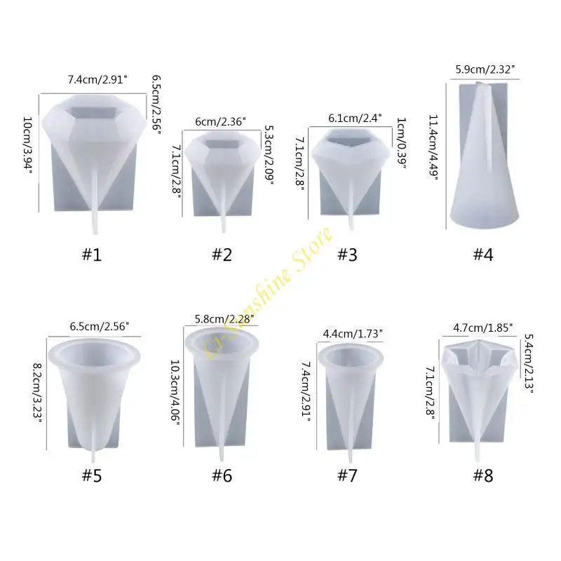 Pyramid Molds for Resin Cone Ring Holder Resin Molds Resin Pyramid Molds for Candle Making Silicone Resin Molds Handmade QX2F