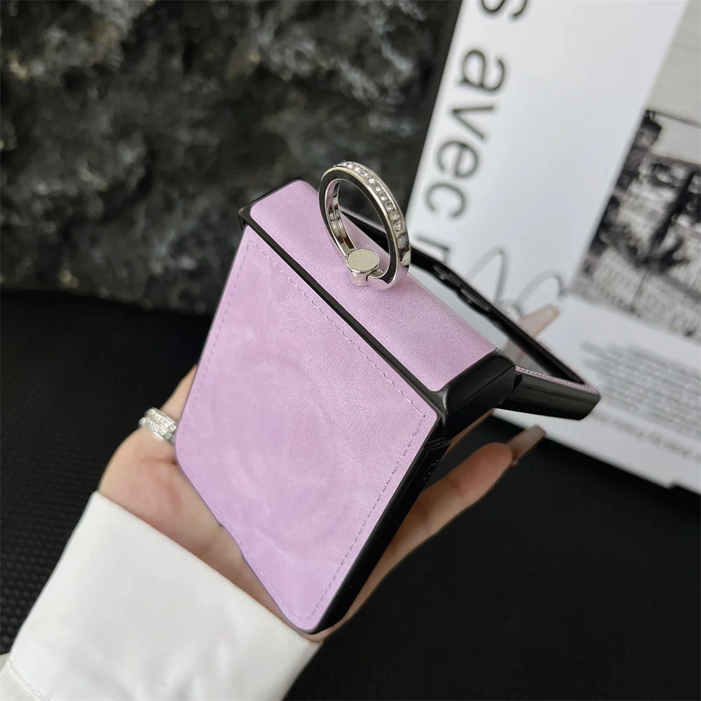 Diamond Ring Bracket Holder Magnetic Phone Case with Full Screen Cover