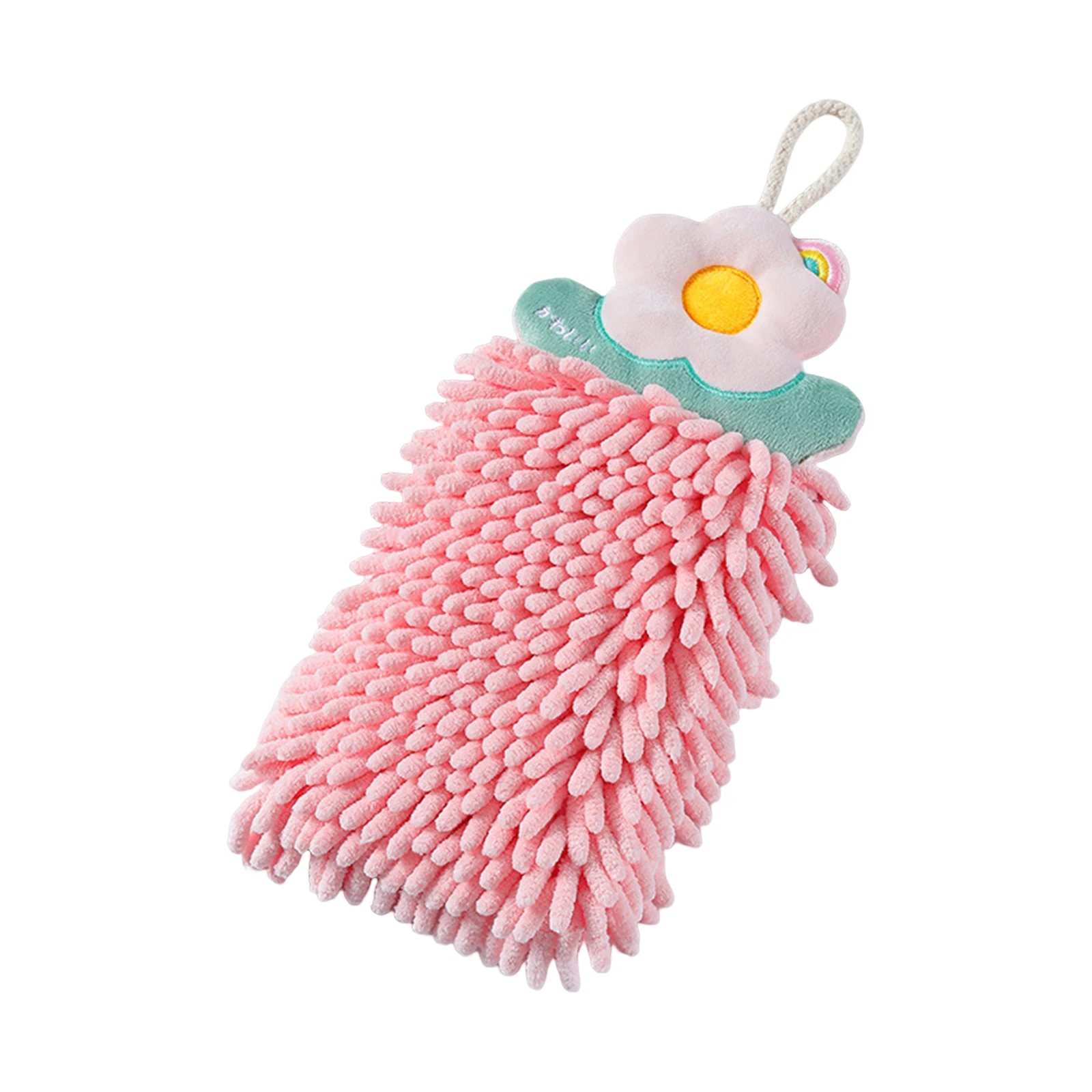 Hand Towel Lovely Cleaning Cloths Hand Towel Hand Dry Towel Bathroom Kitchen Cleaning Dish Wipe Hanging Loops Washcloths Kitchen Accessory