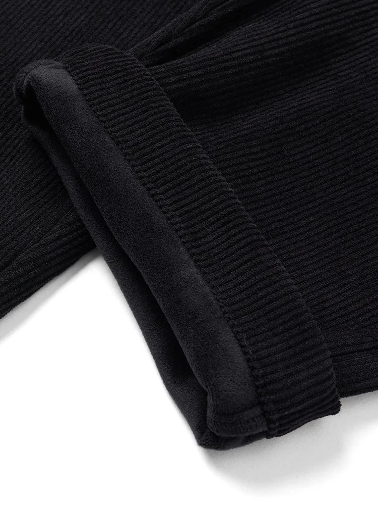 SIMWOOD 2024 Autumn Winter New Oversize Warm Fleece Liner Corduroy Cargo Pants Fashion Plus Size Trousers 6