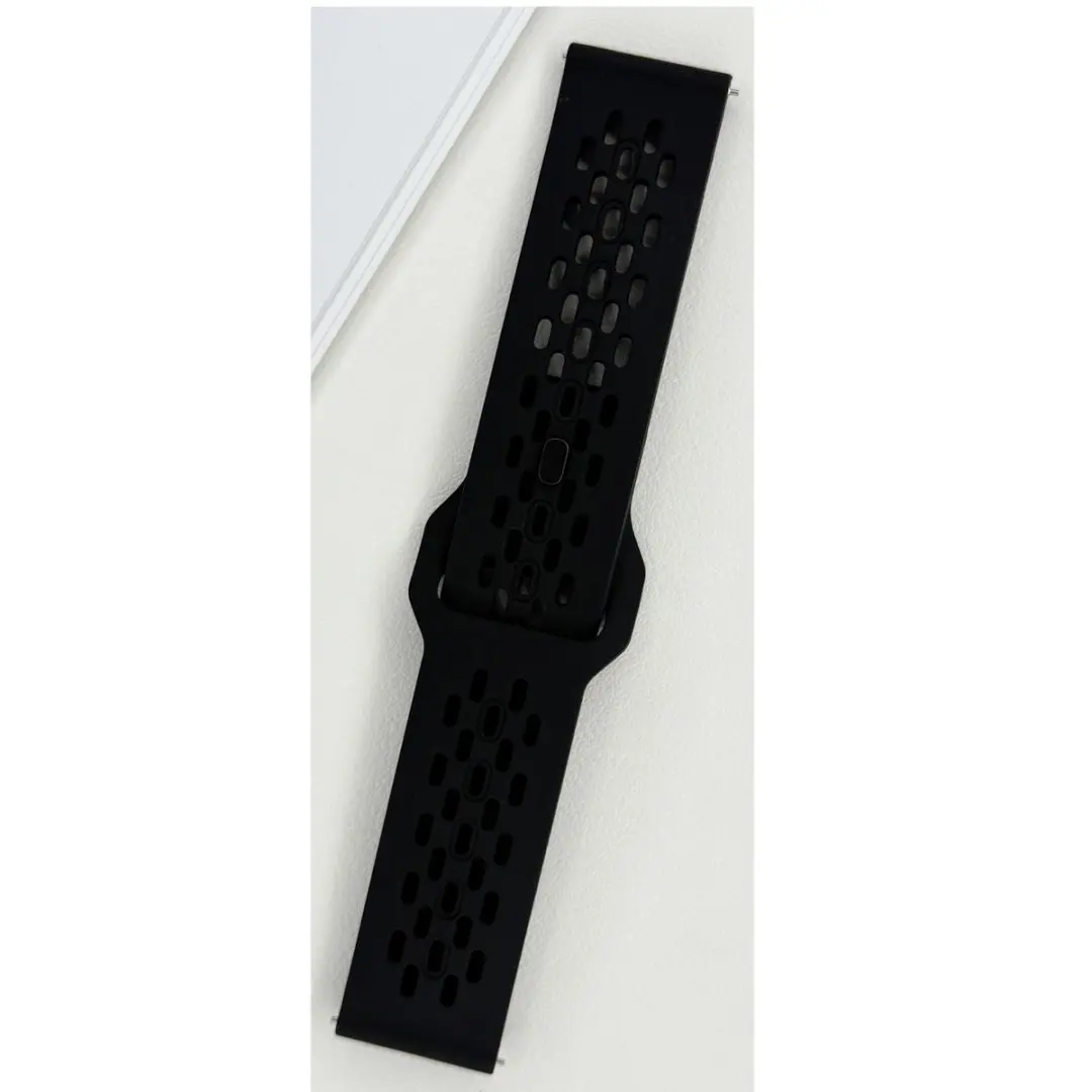 Breathable Silicone Watch Wristband with 20-22mm Adjustable Strap