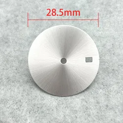 Matte Black Watch Dial with White Accents and 3H Window - Multiple Sizes Available - 28.5mm (3)