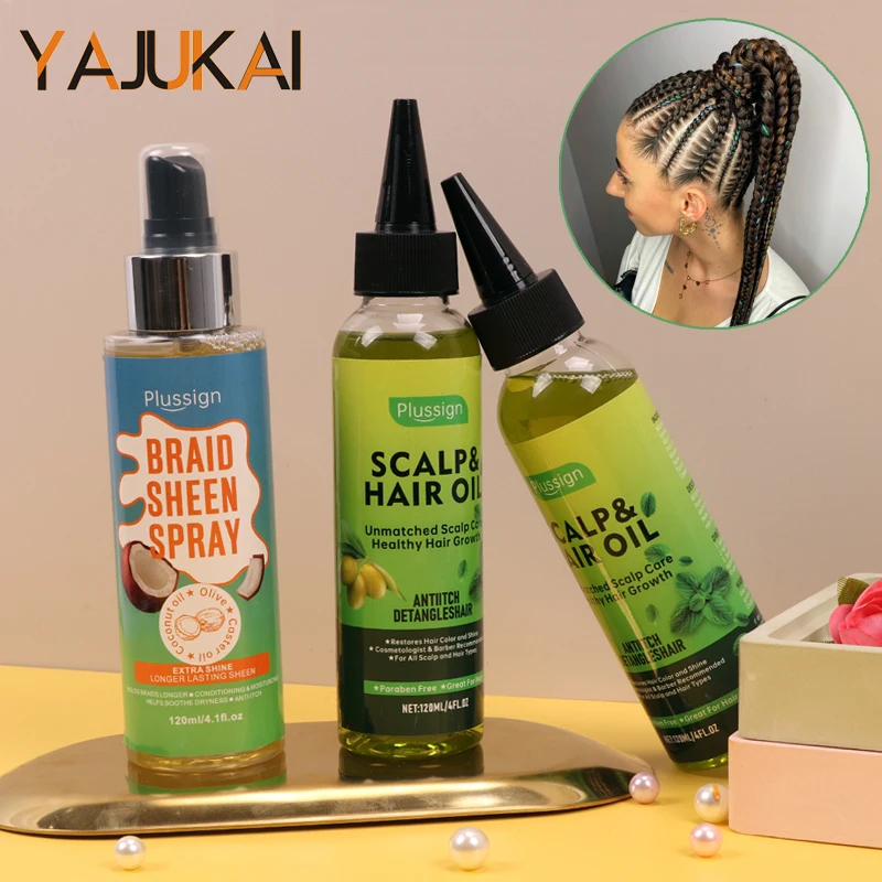 

1Pcs Braid Sheen Spray For Black Women Hair Anti Itch Scalp & Hair Oil For Stop Breakage Rejuvenation Longer Lasting Sheen Spray