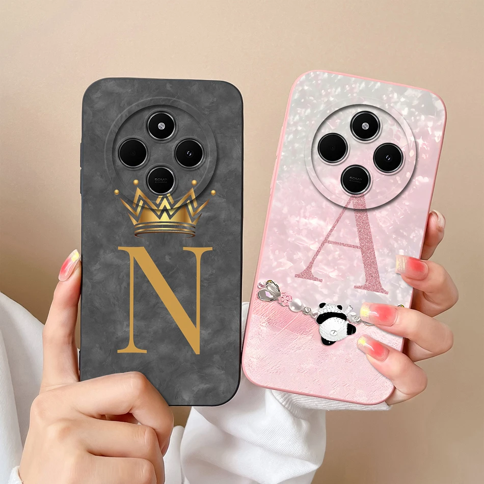 Wave Light Letters Phone Cover - Soft Liquid Silicone Anti-Drop Case in Elegant Design